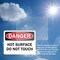 Signmission Hot Surface Sign, 3.5 in H x 5 in W, Vinyl Decal, Hot Surface Do Not Touch OS-2PACK-DS-D-35-L-19398 - alternate 2